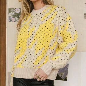 Bohme FELICITY ABSTRACT SWEATER IN YELLOW